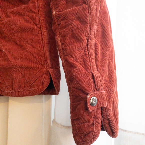 Eddie Bauer Corduroy Quilted Coral Zip-up Jacket - Picture 10 of 11